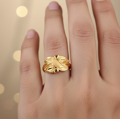 MIRAL Cross Paradise Jwellery Gold Ring For Women (Pack-1) Alloy Gold Plated Ring