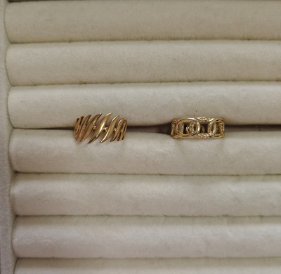 Jewel stories Anti Tarnish Ring Combo 1 Stainless Steel, Alloy Gold Plated Ring Set