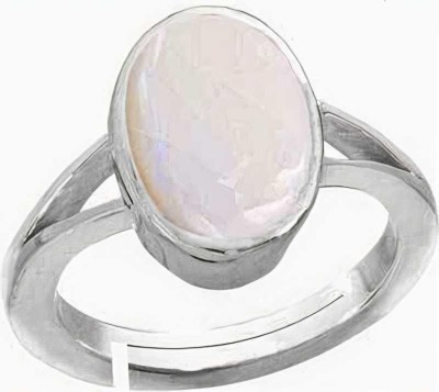 Gemzonite Effective & Lab certified Original 6.25 ratti Opal Stone Ring... Alloy Opal Silver Plated Ring