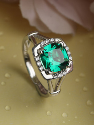 Capilite Alloy Diamond Silver Plated Ring