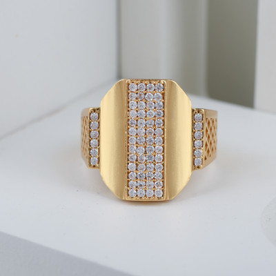 mahi creation Alloy Cubic Zirconia Gold Plated Ring