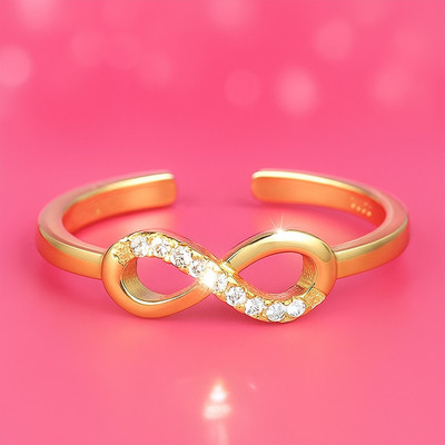 Tvayi Infinity ring Stainless Steel Gold Plated Ring