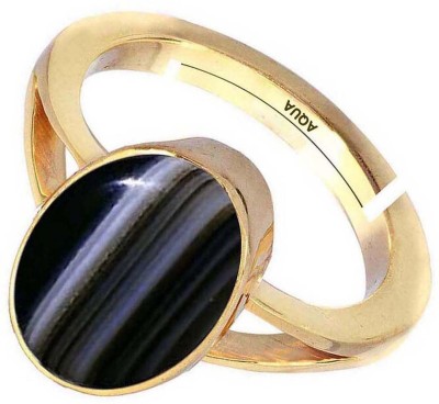 AQUAGEMS Sulemani Hakik 6.25 Ratti or 5.50 Ct Panchdhatu (5 Metal) Men Adjustable Stone Ring