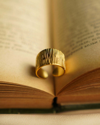 Goldring Stainless Steel Gold Plated Ring
