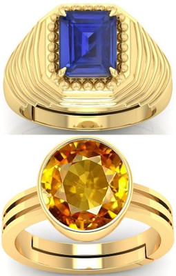 BHAIRAW GEMS Ratti Stone Adjustable Ring for Men & Women Stone Sapphire, Sapphire Ring