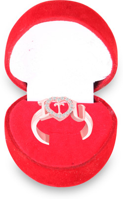 MEENAZ Brass, Copper, Crystal, Stone, Alloy, Metal Cubic Zirconia, Diamond, Zircon, Crystal Platinum, Rhodium, Gold Plated Ring Set