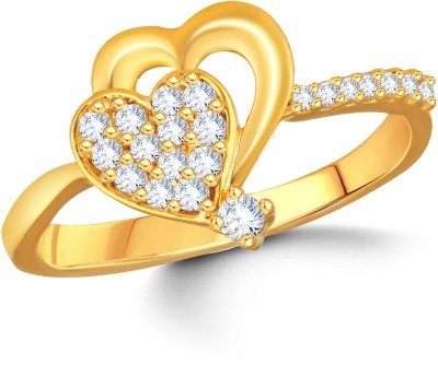 VIGHNAHARTA cz alloy Gold plated Valentine heart love Ring for women and Girls Brass Cubic Zirconia Gold Plated Ring