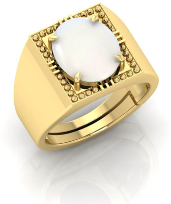 Pranjal Gems Stone Opal Gold Plated Ring
