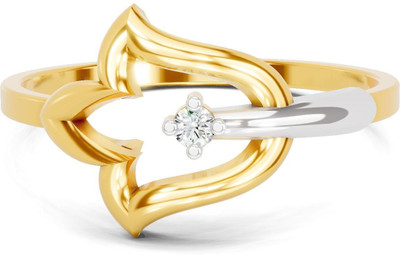 Sparq Certified Lab Grown Diamond & BIS Hallmark Sterling Silver Gold Plated Ring