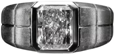 SIDDHESHWAR Sterling Silver Diamond Sterling Silver Plated Ring