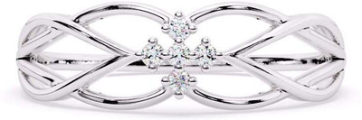 Keeyarri Jewels Everyday Silver Ring - 0004 Sterling Silver Swarovski Zirconia Sterling Silver, Rhodium Plated Ring