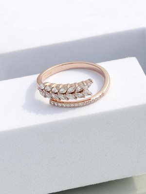 DIAVO Sterling Silver Cubic Zirconia Sterling Silver Plated Ring