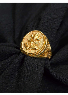 UDS CREATION GANESHA MAN FINFER RING / 1 YEAR VALIDITY FOR RING/ BEST RING Brass, Alloy Gold Plated Ring
