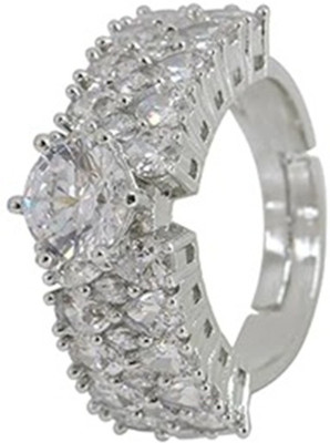 Sayda Jewels FINGER RING FR-AJ-21 SILVER PACK OF 1 Metal Ring