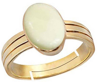 PTM Natural Opal 4.25 Ratti or 4 Ct Gemstone Panchdhatu (5 Metal) Women Adjustable Stone Sapphire Ring