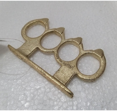 Mengroove Brass Brass Plated Knuckle Ring