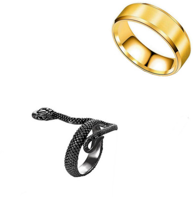 Neerajyoti sj258 Alloy Gold Plated Ring Set
