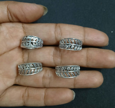 hanumant Alloy Silver Plated Toe Ring