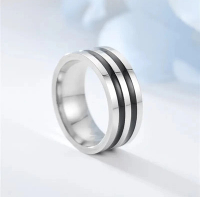Vedansh Vedansh Enterprises Stylish Gold, Silver&Titanium Plated Rings Alloy Sterling Silver Plated Ring