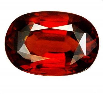 Gemzonite Original and Certified Gomed/Garnet Ring Astrological Stone for Unisex Brass Garnet Ring