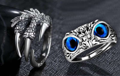 Viibesle Vedansh Enterprises Stylish Gold, Silver&Titanium Plated Rings Stainless Steel Silver Plated Ring