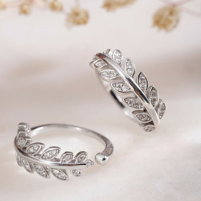 ZAVYA Sterling Silver Rhodium Plated Toe Ring