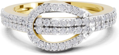 Sparq Certified Lab Grown Diamond & Gold Plated 1170 Sterling Silver Gold Plated Ring