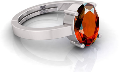 TODANI JEMS 14.25 Ratti Gomed Adjustable Gemstone Ring With Lab Certificate Brass Garnet Ring