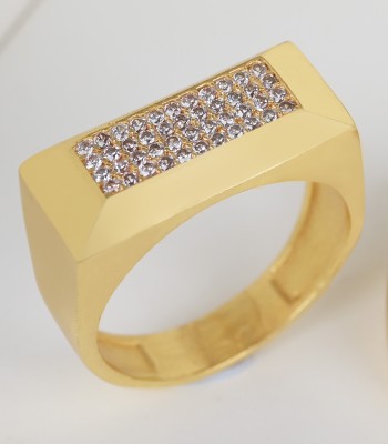 MAME CREATION Brass Cubic Zirconia Gold Plated Ring