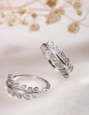 pasu fashion STYLISH LEAF RING COMBO [ALSO USE AS TOE RING] Brass Silver Plated Toe Ring