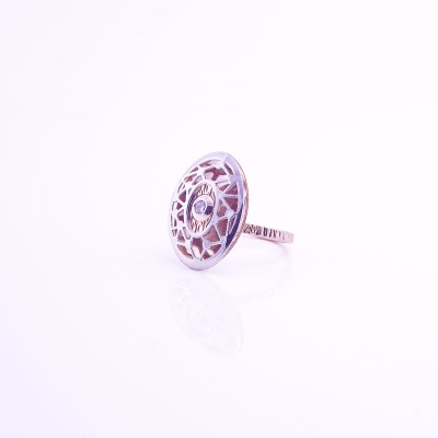 Hayasa Jewels Mystic Ring Sterling Silver Zircon Rhodium Plated Ring