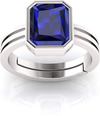 RRVGEM Blue Sapphire ring 9.00 Carat for Men and Women Brass Sapphire Brass Plated Ring