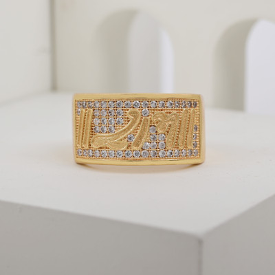 GORASH CREATION Alloy Cubic Zirconia Gold Plated Ring