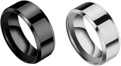 njj Stainless Steel Cubic Zirconia Ring Set
