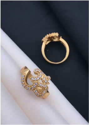 tirgiza Alloy Cubic Zirconia Gold Plated Ring