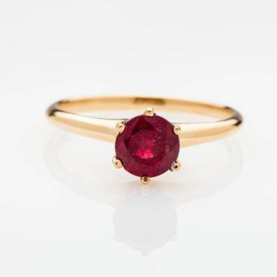 AG JEWLES Manik Ring Natural Stone Ruby unheated & Untreated stone for Men & Women Stone Ruby Gold Plated Ring