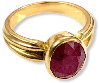 GenZcomplex Copper Ruby Gold Plated Ring