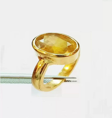 Vanishree World Copper Sapphire Gold Plated Ring