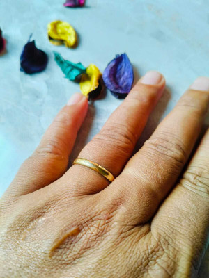 Vanishree World Brass Opened Jump Ring chhale Antique Gold Color Pure Brass Rings gold plated Brass Gold Plated Ring