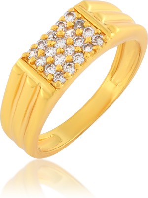 MissMister Brass Goldplated Imitation Diamond Wedding Engagement Finger ring Men Fashion Brass Cubic Zirconia Gold Plated Ring