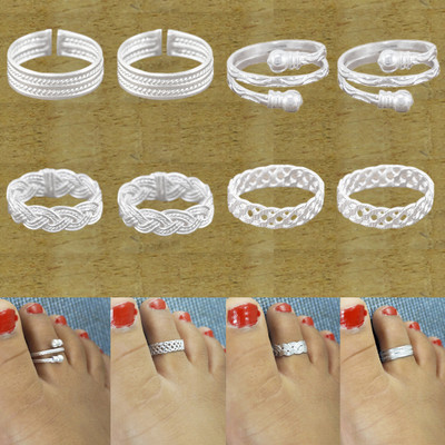 Goldfish Stylish Adjustable Toe Ring Brass Silver Plated Toe Ring
