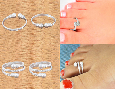 Goldfish Stylish Brass, Silver Toe Ring