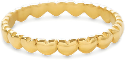 Elinor Jewels 18K Gold Plated Heart Design Love Ring for Women Waterproof & Stainless Steel Gold Plated Ring