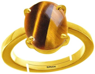 Suruchi Gems & Jewels Tiger Eye 6.25 Ratti or 5.50 Ct Panchdhatu (5 Metal) Men Adjustable Stone Ring