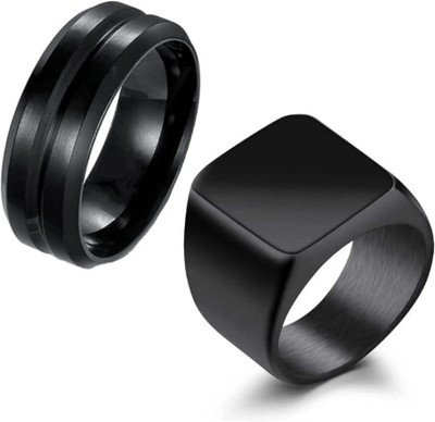 Neerajyoti Sd372 Alloy Titanium Plated Ring Set