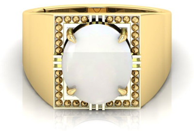 Pranjal Gems Shell Opal Gold Plated Ring