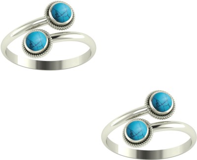 PeenZone Sterling Silver Turquoise Sterling Silver Plated Toe Ring