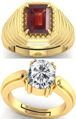 BHAIRAW GEMS Ratti Stone Adjustable Ring for Men & Women Stone Crystal, Zircon Ring