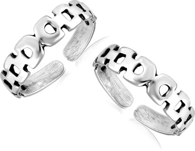 LeCalla LeCalla 925 Sterling Silver Cut-work Toe Ring For Women Sterling Silver Sterling Silver Plated Toe Ring Set