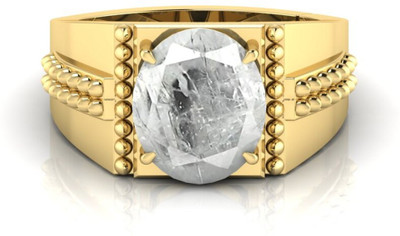 Pranjal Gems Stone Sapphire Brass Plated Ring